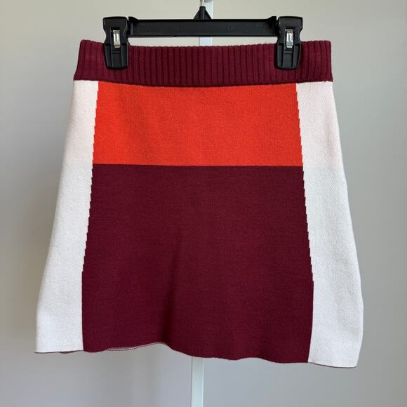 Urban‎ Outfitters sz M red mini block color skirt - Picture 1 of 8